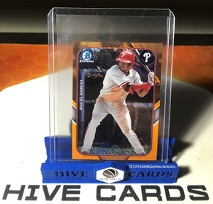 ROMAN QUINN 2015 Bowman Chrome Prospect Card Mini Orange Shimmer Parallel /25