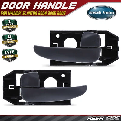 Rear Driver & Passenger Gray Interior Door Handle for Hyundai Elantra 2004-2006 - Image 1 of 4