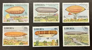 Liberia: 1978. Complete set of 6 "Zeppelins" SC# 801-806 used. Lot #03-05053 - Picture 1 of 1