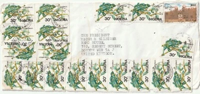 Nigeria oversize freefront cover sent from Onitsha to London UK - Image 1 of 2