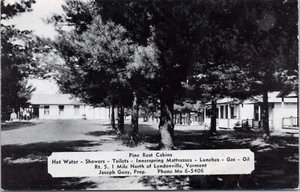 RPPC Pine Rest Cabins North Of Lyndonville , Vermont Postcard - Picture 1 of 2