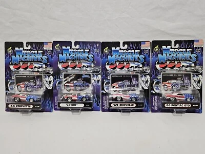 Lot of 4 Die Cast Collectible 911 Muscle Machines 1 :64 Scale Matchbox Hotwheel - Image 1 of 4