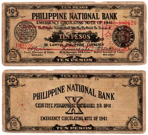 1941 Philippines Province Of CEBU 20P Emergency S218 CS Lanao Japanese Handstamp - Picture 1 of 5
