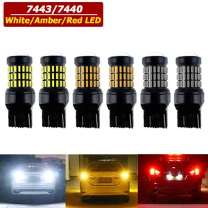 7443 7440 Rojo/Blanco/Ámbar LED DRL Señal de giro Bombillas de estacionamiento - Imagen 1 de 22