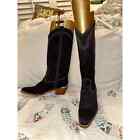 NWOT COLETTE BLACK WESTERN BOOTS W/ SILVER TIPS 7.5