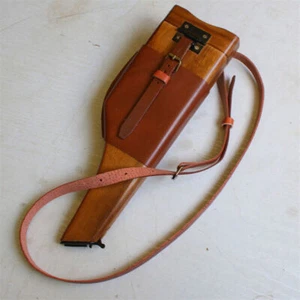 WW2 Broomhandle German Mauser C96 Wood Shoulder Holster Butt US Stock  - Picture 1 of 9