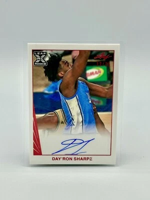 2021-22 Leaf Memories Day'Ron Sharpe Auto RC Red /25 Brooklyn Nets Rising Star! - Image 1 of 2