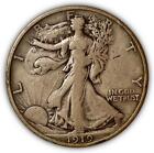 1919-D Walking Liberty Half Dollar Near Extremely Fine VF/XF Coin Tiny Bump 4274