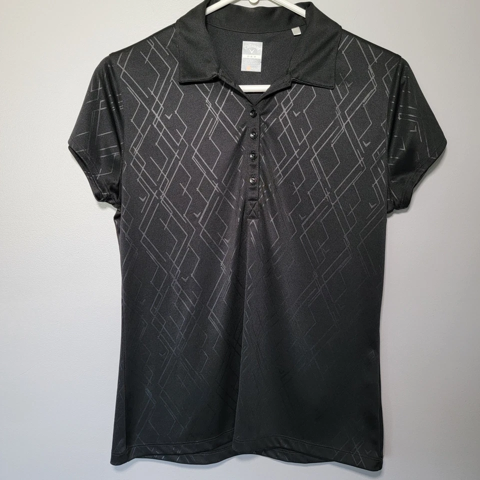 Polo Callaway Golf Tenis Preppy Para Mujer Talla M Negro Opti-Dri Atlético Atletismo Foto 1 de 4