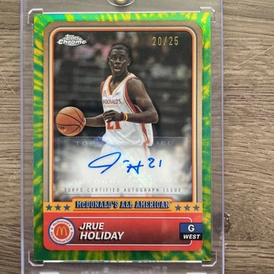 Jrue Holiday 2024 Topps Chrome McDonald's AA Tie Dye Refractor Auto /25 Foto 1 de 2