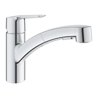 GROHE 30531001 Start Single-lever Sink mixer 1/2″, Pull-out, Chrome - Image 1 of 4