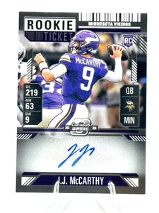 Biglietto Contenders Optic Rookie 2024 JJ MCCARTHY Auto #101 RC su carta auto ๐ฅ๐ฅ - Foto 1 di 5