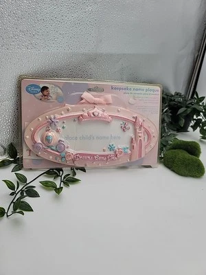 Disney Pink Baby Pricess Keepsake Name Plaque Dreams Come True Wall Plaque New - Image 1 of 4