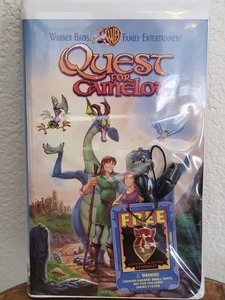 Warner Brothers Quest For Camelot VHS Tape Cornwall Devon Pendant and Comic Book - Picture 1 of 11