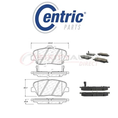 Centric Ceramic Disc Brake Pads w Shims for 2013-2015 Hyundai Santa Fe Sport tm - Изображение 1 из 4