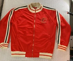 Vintage K. Redd XL Red Full Zip Track Jacket  USA Made - Picture 1 of 23