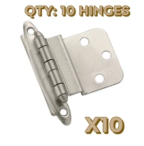 Lotto 10 CERNIERE Amerock BPR3417G10 Inserto 3/8" Nichel Satinato Non Autochiudente - Foto 1 di 5
