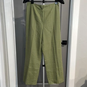 Young Pendleton Pants Womens 11/12 Straight Leg Vintage Virgin Wool Green 70's - Picture 1 of 9
