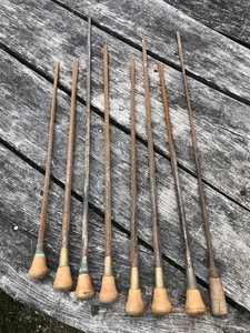 Outils anciens, 8 rembourroirs bourrelier, sellier travail du cuir. 76 à 97,5 cm - Picture 1 of 19