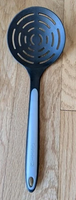 Calphalon Black Nylon Skimmer Strainer Slotted Spoon Round Heat Resistant 14" - Image 1 of 4