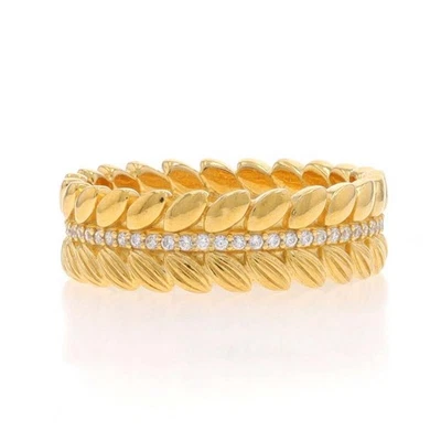 Pandora Shine Grains of Energy Ring Sterling 925 Gold Pltd 58 (US 8.5) 167698CZ - Image 1 of 4