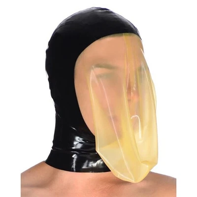 Latex Hood Mask Back Zipper with Sealed Breathing Bag Suffocation Fetish0.4mm - Image 1 of 4