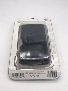 NEW ATT AGF PREMIUM BLACK MEDIUM HORIZONTAL LEATHER PHONE CASE - Picture 1 of 5