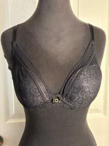 Chantelle Festivite Full Busted Plunge UWBra 30DDD Black Lace 3682 NWT - Picture 1 of 7