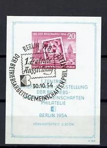 East-Germany/GDR/DDR: Souvenir sheet Scott 226a Stamp Day, Mi. Bl. 10, used - Picture 1 of 1
