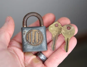 Vintage ILCO Padlock w/ key old antique lock display case tool box cabinet safe - Picture 1 of 7