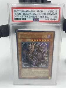 Yugioh Reign-Beaux, Overlord of Dark World STON-EN017 / PSA10 / GEM MINT  /POP 6 - Bild 1 von 6