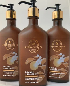 3 (THREE) Aromatherapy ORANGE GINGER 6.5oz LOTION Bath and & Body Works - Picture 1 of 2