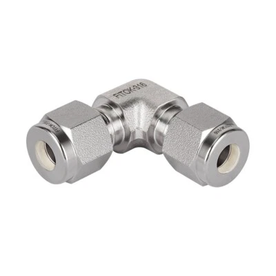 FITOK 3/8 in Tube OD316 Stainless Steel Tube Fitting Union Elbow, SS-LU-FL6 - Image 1 of 3