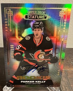 2021-22 UD Stature - Parker Kelly Rookie Auto- 39/199 #191 Ottawa Senators