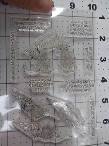 Juego de estampillas de acrílico sin marca amigos ratones fiesta de natación 4 de julio pastel de salpicaduras de cohetes - Imagen 1 de 8