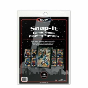 1 pack of 12 BCW Comic Book Black Snap-It Panels - Picture 1 of 2