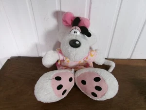 Peluche DIDDL diddlina 28 cm Robe rose lune et étoiles jaunes - Afbeelding 1 van 5