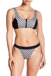 Set bikini 2 pezzi Tart Riley zip davanti, top reggiseno, completamente foderato, grande, $128, nuovo con etichette - Foto 1 di 3