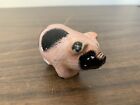 Petite figurine mini 3 pouces cochon rose avec taches noires
