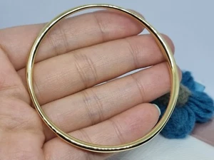 NEW BOXED Genuine Pandora 14k Gold Plated Organically Shaped Bangle Size 2 19cm - Picture 1 of 13