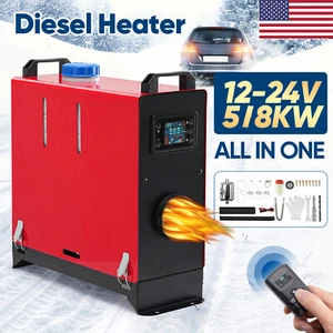 5KW 8KW 12V / 24V Diesel Air Heater All In One LCD For Motorhome Car Truck Boat - Foto 1 di 37