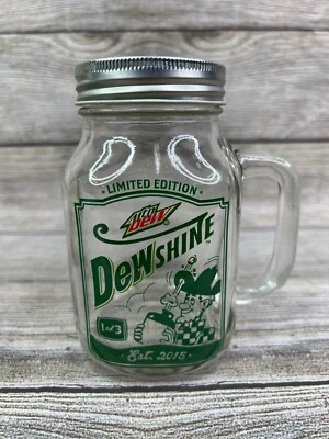 New In Box Mountain Dew Circle K Dewshine Glass Mug Mason 2015 Limited Edition - Image 1 of 4