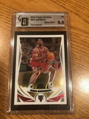 2004-05 Topps Chrome #168 BEN GORDON RC GAI 9.5 GEM MINT Rookie BULLS  - Image 1 of 2