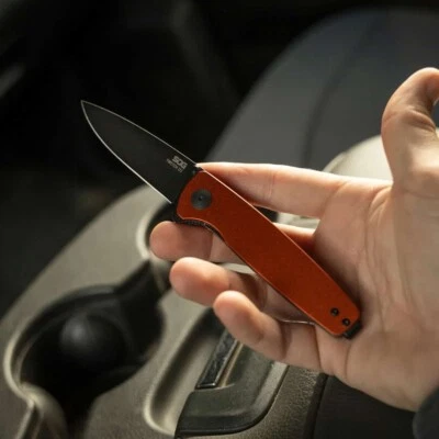 Cuchillo Plegable Asistido SOG Twitch 3" 154CM Hoja de Acero Naranja Mango de Aluminio Foto 1 de 4