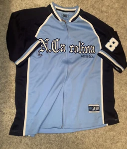 North Carolina Jersey Old English Font Front Zip Vintage Style **OOAK XL Thick - Picture 1 of 4