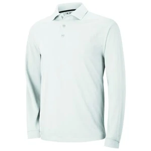 Adidas ClimaLite Long Sleeve Polo - XL - Cotton Poly Blend - NEW in PLASTIC - Picture 1 of 8