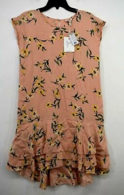 Blusa Joie Feminina Cordell Rosa Floral Seda Popover Cappuccino Sem Mangas $298 XS - Imagem 1 de 4