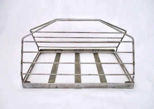 Vtg 50s Adjustable Metal Folding Bottle Carton Carrier Holder Milk? - Picture 1 of 5