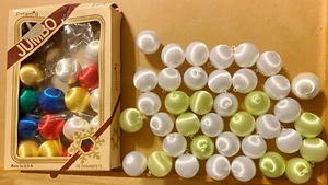 55 New - Multi Satin Colors 2" Ornaments-Styrofoam Under Satin Thread Finish - Picture 1 of 1