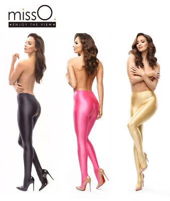 Miss O Ouvert Strumpfhose blickdicht, glänzend mit offenem Schritt, Schrittoffen - Bild 1 von 4